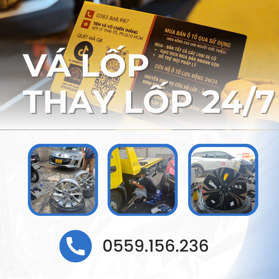 vá lốp thay lốp ô tô lưu động